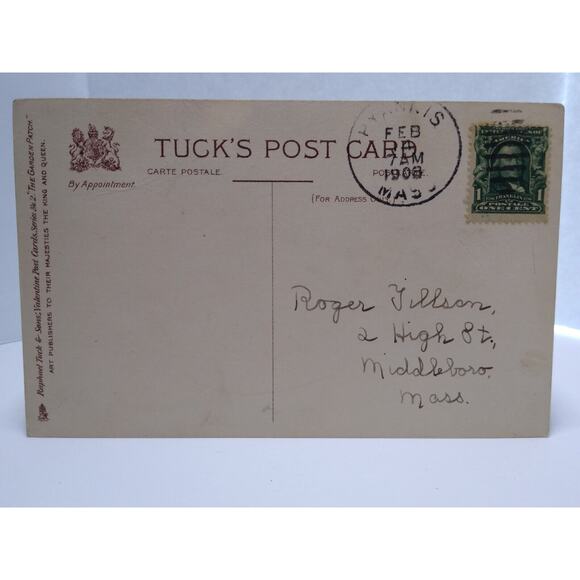 Fantasy Postcard Tuck E Curtis Orange Face Anthropomorphic Girl Series 2 1908 - Picture 3 of 3